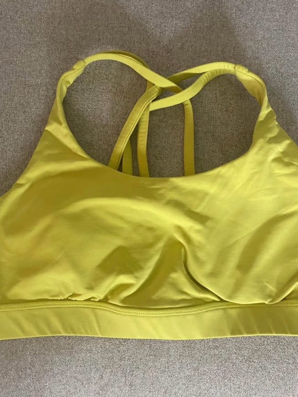 lululemon athletica Bright Yellow Strappy Sports Bra